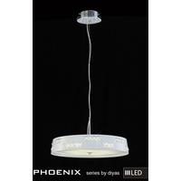 IL80004 Phoenix LED 36 Light White & Crystal Pendant