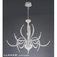 IL30151 Llamas 15 Light Adjustable Gloss White Pendant