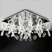 il50387 class crystal 20 light flush ceiling light black