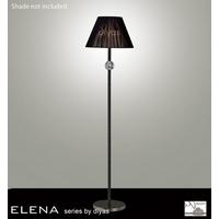 IL30690 Elena Black Chrome And Crystal Cloth Floor Lamp Base