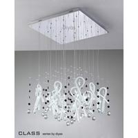 IL50408 Class White Glass And Crystal 20 Light Pendant