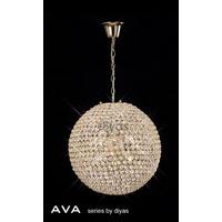 IL30753 Ava 7 Light French Gold Crystal Ceiling Pendant