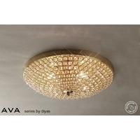 IL30757 Ava 6 Light French Gold & Crystal Ceiling Light