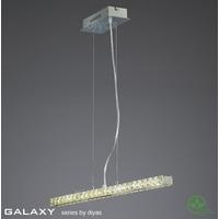 il80045 galaxy led chrome amp crystal linear ceiling pendant