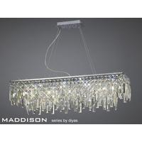 il30255 maddison 6 light chrome amp crystal ceiling bar light