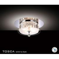 il30241 tosca chrome and crystal 4 light flush ceiling lamp