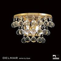 IL30214 Delmar 2 Light Gold And Crystal Wall Lamp