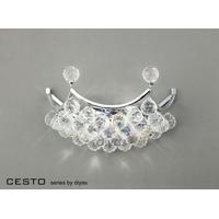 IL30037 Cesto 2 Light Chrome And Crystal Wall Lamp