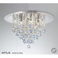 IL30009BLU Atla Blue 6 Light Ceiling Light