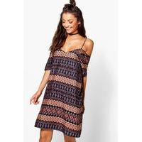 Ilisia Dark Paisley Print Woven Dress - multi