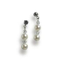 Illusion Set Pearls and Crystals Jewellery - Earrings