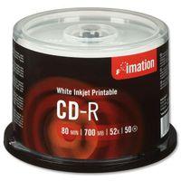 Imation 52x CD-R 700MB Inkjet Printable 50 Pack Spindle