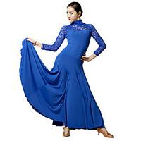 Imported Nylon Viscose wiht Lace Ballroom Dance Dresses for Women\'s Performance (More Colors)