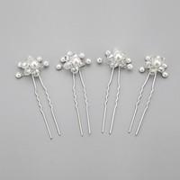 Imitation Pearls Wedding/Special Occasion Hairpins (Set of 4)