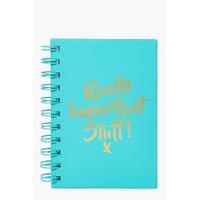 Important Stuff Spiral Notebook - turquoise