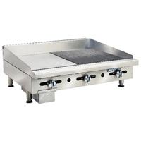 imperial thermostatic ribbed and smooth natural gas griddle itg 18 gg1 ...