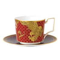 ?Imperial Teacup and Saucer, Red Phoenix