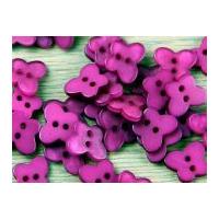 Impex Pearlised Butterfly Shape Buttons Fuchsia Pink
