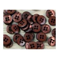 Impex Round 4 Hole Shiny Buttons Mid Brown