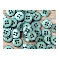 Impex Round 4 Hole Shiny Buttons Pale Green