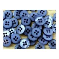 impex round 4 hole shiny buttons blue grey