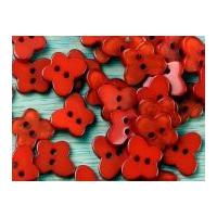 impex pearlised butterfly shape buttons orange