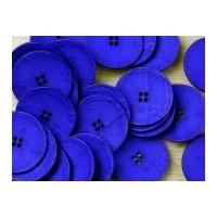 Impex Round Canvas Look Buttons Blue