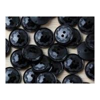 Impex 2 Hole Cut Edge Buttons Black