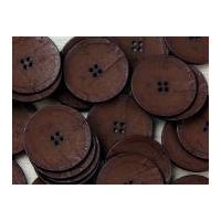 Impex Round Canvas Look Buttons Light Brown