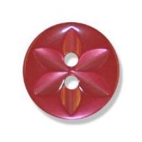 impex polyester star buttons 17mm red