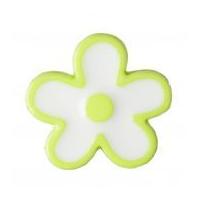 impex flower shaped shank buttons light green