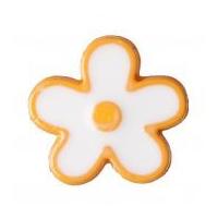 Impex Flower Shaped Shank Buttons Orange