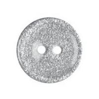 Impex Glitter Round Plastic Buttons Silver