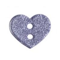 Impex Glitter Heart Plastic Buttons