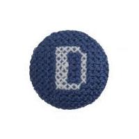 Impex Cross Stitch Alphabet Letter Buttons White on Blue Letter D