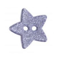 Impex Glitter Star Plastic Buttons Lilac