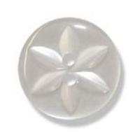 Impex Polyester Star Buttons 17mm White