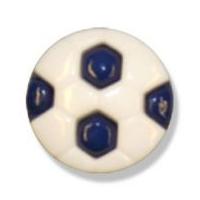 Impex Football Shape Novely Buttons Blue