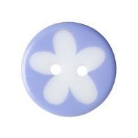 Impex Flower Print Round Buttons Medium Purple