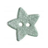 Impex Glitter Star Plastic Buttons Light Green