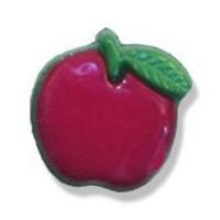 impex apple shape buttons red