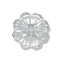Impex Clear Flower Buttons 15mm White