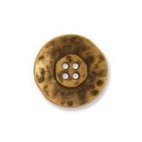 Impex 4 Hole Distressed Metal Buttons 18mm Antique Bronze