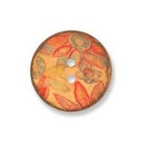 Impex Coconut Flower Buttons 15mm Brown