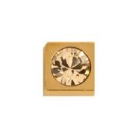 Impex Square Swarovski Stone Buttons 8mm Gold