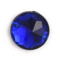 Impex Large Round Diamante Jewels Royal Blue