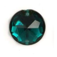 Impex Large Round Diamante Jewels Emerald Green