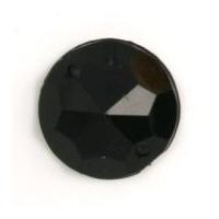 Impex Large Round Diamante Jewels Black