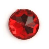 Impex Large Round Diamante Jewels Red
