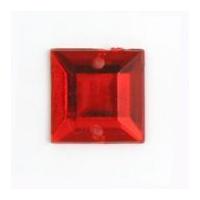Impex Square Diamante Jewels Red